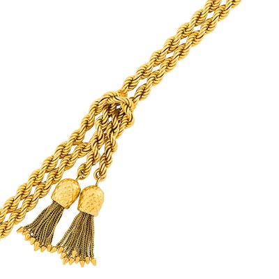 Lot 2181 - Tiffany & Co. Gold Fringe Bracelet