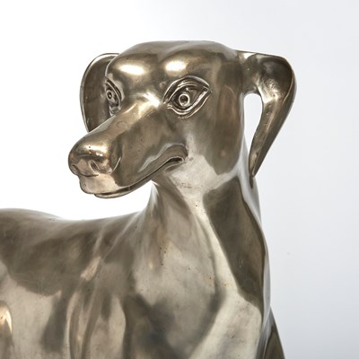 Lot 348 - Pair of Patinated Metal Figures of Hounds