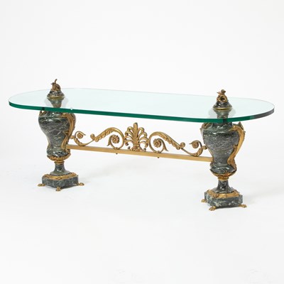 Lot 282 - Empire Style Glass Top Low Table