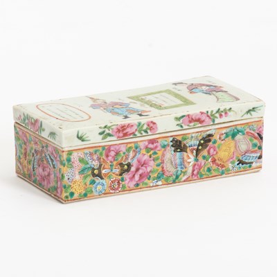 Lot 348 - Chinese Porcelain Brush Box