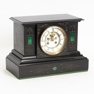 Lot 150 - Black Marble Mantel Clock