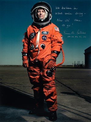 Lot 239 - Eileen Collins poster size print, inscribed