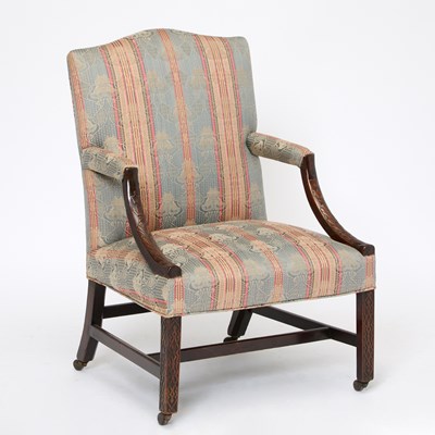 Lot 543 - George III Mahogany Library Chair