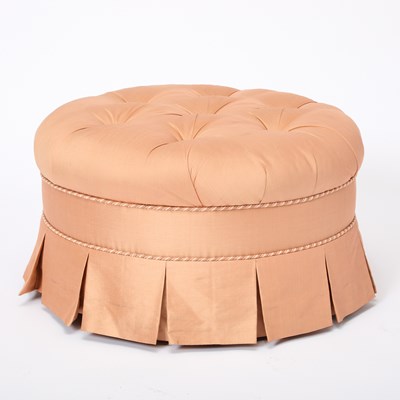 Lot 137 - Upholstered Tufted Ottoman