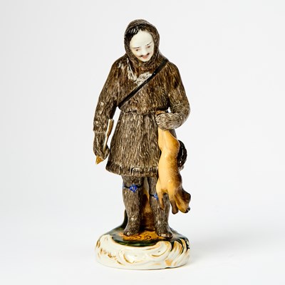 Lot 130 - Russian Porcelain Figure of a Samoyed Hunter