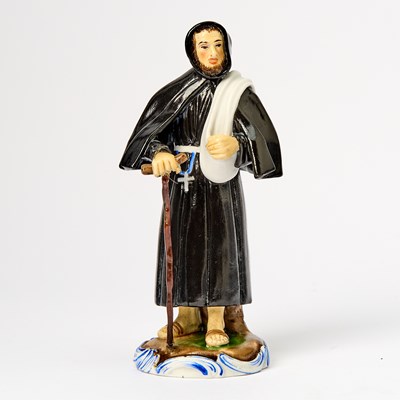 Lot 133 - Russian Porcelain Figure of a Wandering Monk