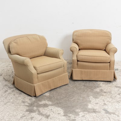Lot 328 - Pair of Upholstered Armchairs