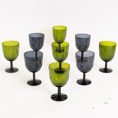 Lot 345 - Group of Colored Wine Glasses
