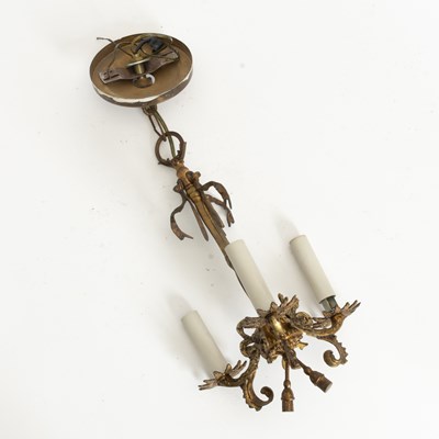 Lot 351 - Louis XV Style Brass Ceiling Light