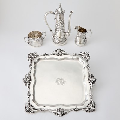 Lot 61 - American Sterling Silver Demitasse Service and a Black, Starr & Frost Sterling Silver Tray