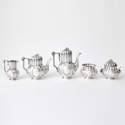 Lot 58 - Tiffany & Co. Sterling Silver Bachelor's Tea and Coffee Service