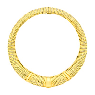 Lot 24 - Cartier Two-Color Gold Snake Link Necklace