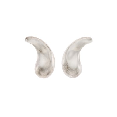 Lot 1104 - Tiffany & Co., Elsa Peretti Silver 'Comma' Earclips