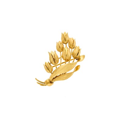 Lot 1083 - Tiffany & Co. Gold Flower Pin