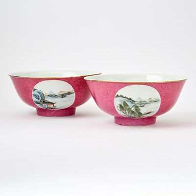 Lot 598 - A Pair of Chinese Enameled Porcelain Bowls
