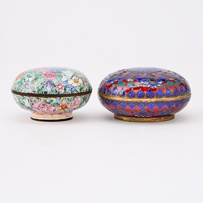 Lot 154 - Two Chinese Cloisonne Enamel Covered Boxes