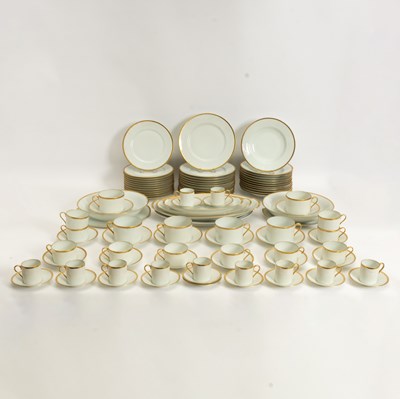 Lot 357 - Limoges Porcelain Gilt Rim Dinner Service