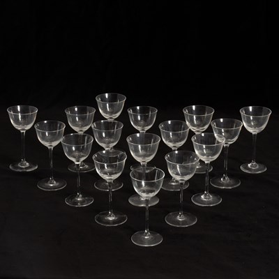 Lot 358 - Set of Sixteen Glass Cordials
