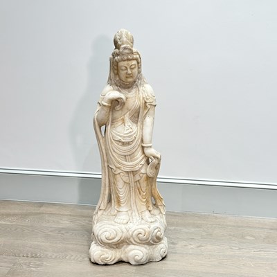 Lot 1106 - Chinese Stone Figure of Guanyin