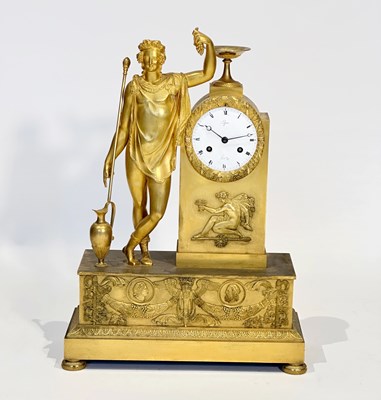 Lot 1194 - Empire Gilt-Bronze Mantel Clock