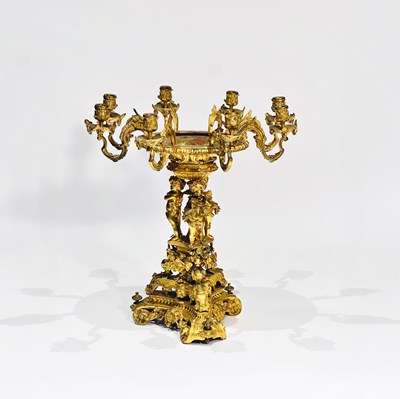Lot Louis XV Gilt-Bronze Eight-Light Candelabrum Centerpiece