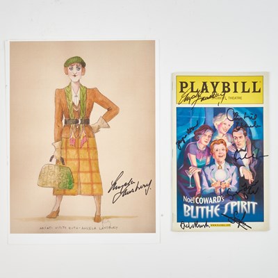 Lot 110 - A playbill for Blithe Spirit signed by Angela Lansbury