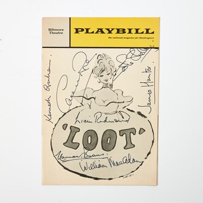 Lot 103 - Collection of signed playbills and books