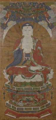 Lot 493 - A Chinese Painting of Buddha