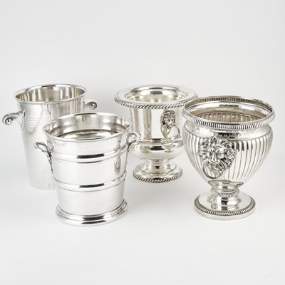 Lot 3260 - Group of Four Silver-Plated Ice Buckets