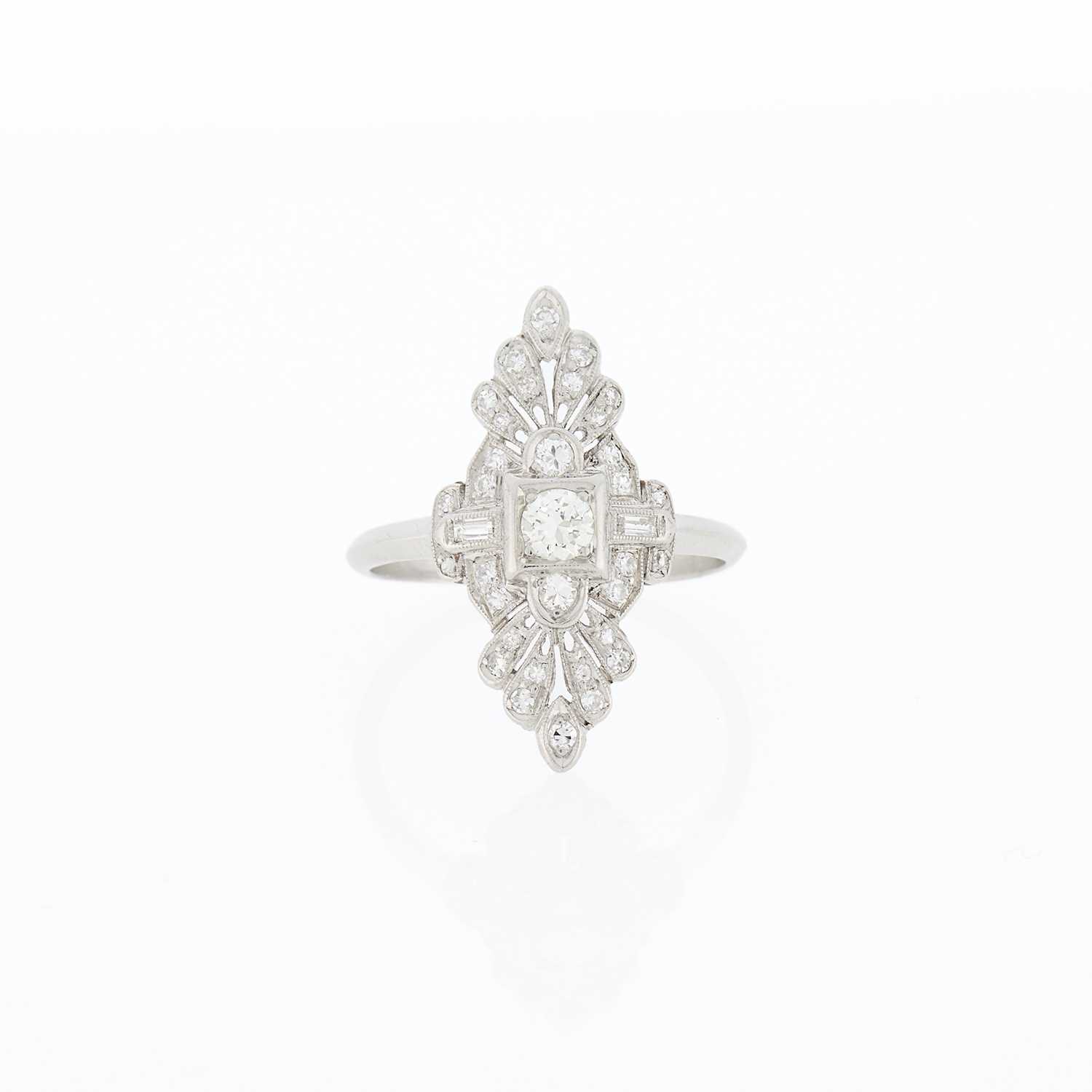 Lot 2310 - Platinum and Diamond Ring