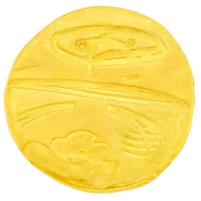 Lot 147 - Max Ernst Oversized Gold 'Grand Road 1744' Pendant, France