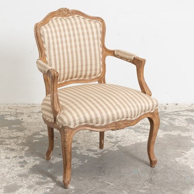 Lot 384 - Fruitwood Upholstered Armchair