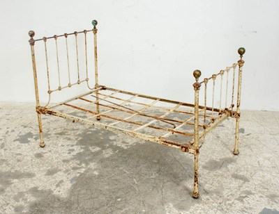 Lot 387 - White Painted Metal Child's Bed