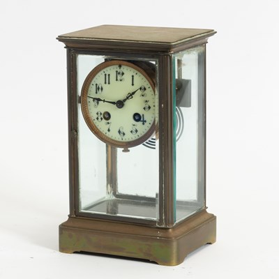 Lot 397 - Glass and Bronze Carriage Clock