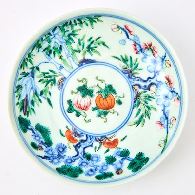 Lot 211 - A Chinese Enameled Porcelain Saucer Dish