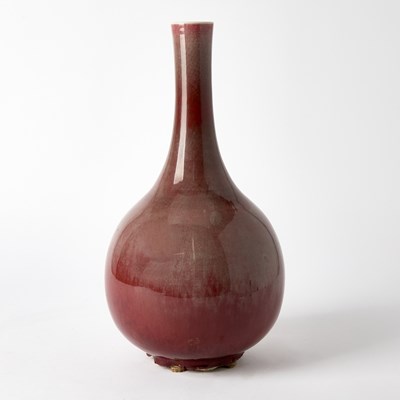 Lot 537 - A Chinese Copper Red Porcelain Bottle Vase