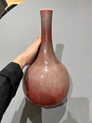 Lot 537 - A Chinese Copper Red Porcelain Bottle Vase