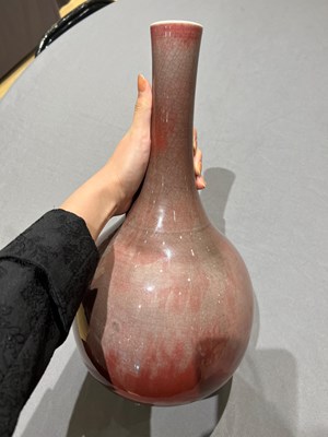 Lot 537 - A Chinese Copper Red Porcelain Bottle Vase