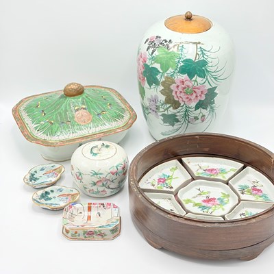 Lot 1058 - Group of Chinese Porcelain Table Articles