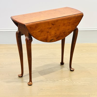Lot 1034 - Diminutive Queen Anne Maple Drop-leaf Table