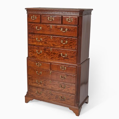 Lot 423 - George III Mahogany Chest on Chest
