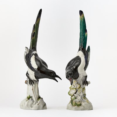 Lot 200 - Pair of Meissen Porcelain Figures of Magpies