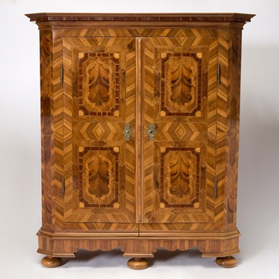 Lot 278 - Austrian Baroque Inlaid Walnut Schrank