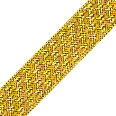 Lot 119 - Wide Woven Gold Bracelet