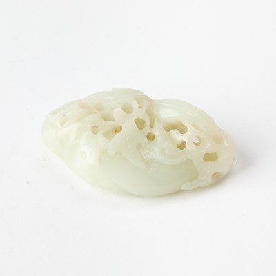Lot 408 - A Chinese White Jade Carving