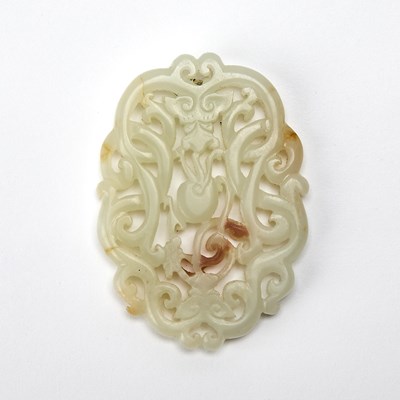 Lot 364 - A Chinese White Jade Openwork Plaque