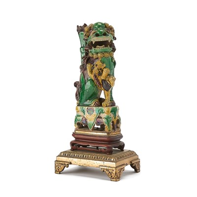 Lot 134 - Chinese Sancai Glazed Porcelain Fu Lion