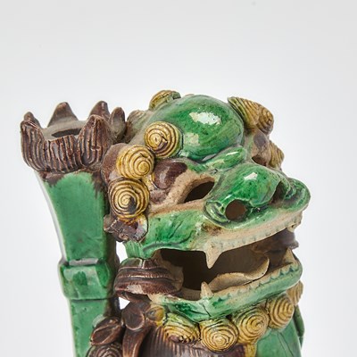 Lot 134 - Chinese Sancai Glazed Porcelain Fu Lion