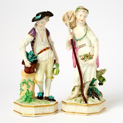 Lot 471 - Pair of English Porcelain Male and Female Figurines