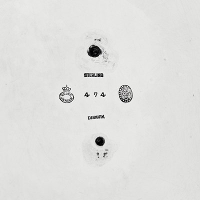 Lot 287 - Pair of Georg Jensen Sterling Silver Five-Light Candelabra